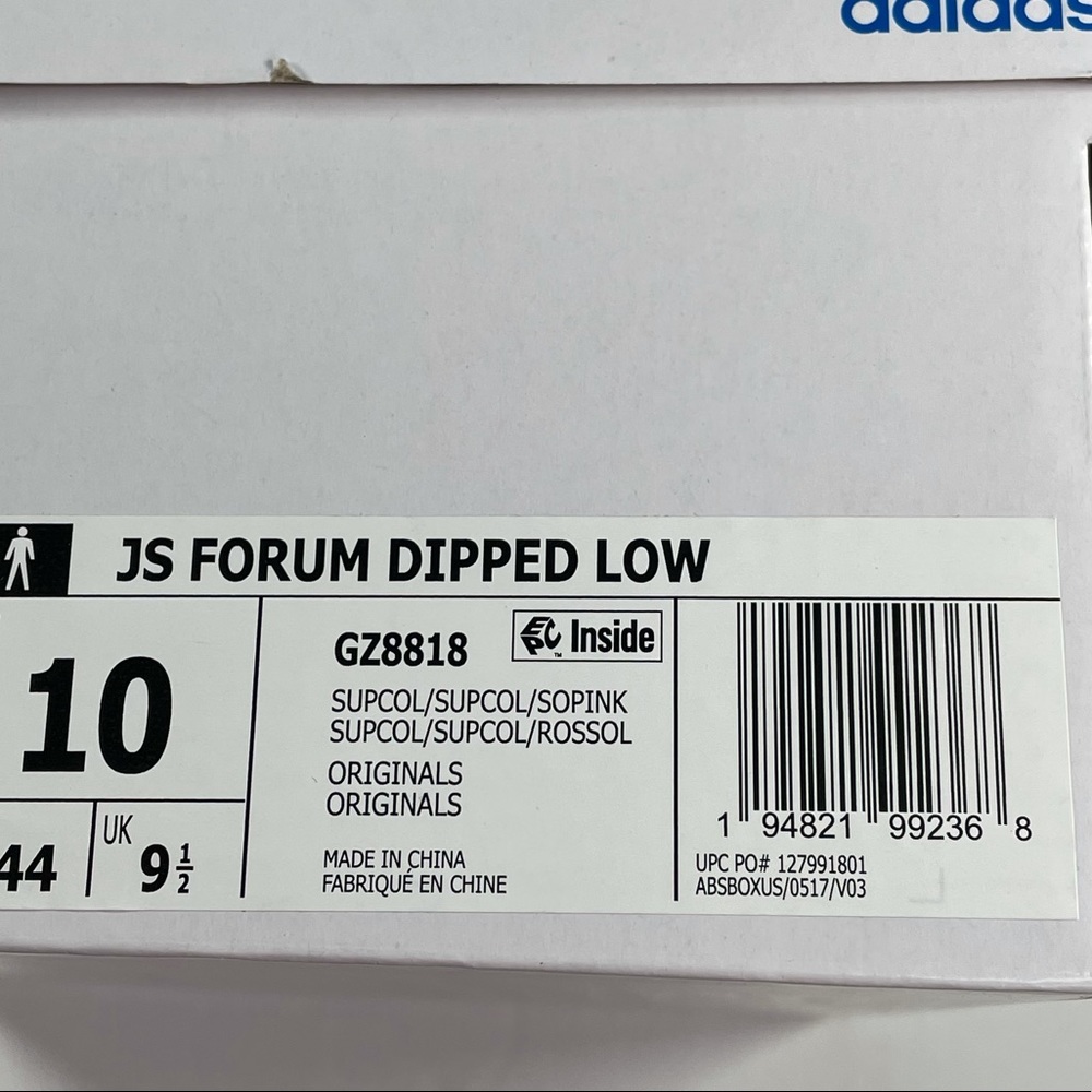 Adidas Jeremy Scott Forum Pink Dipped Low Mens Size 10 Sneakers Shoes - Picture 3 of 13